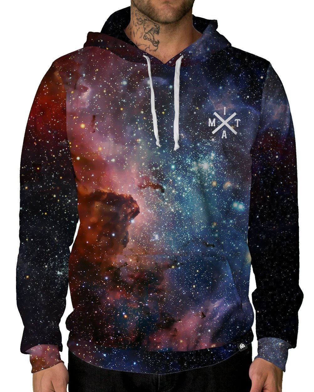 Milky Way Pullover Hoodie-All Over Print-Front