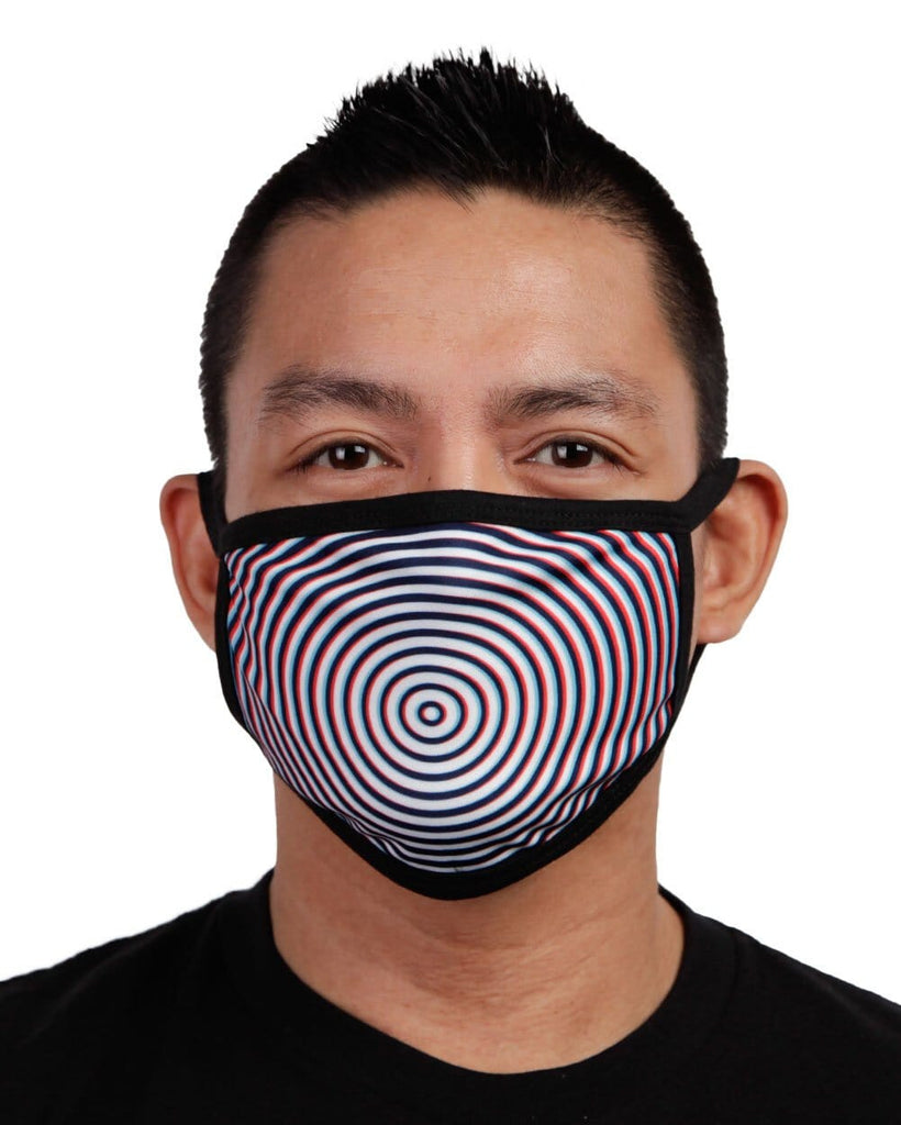 Optical Illusion Face Mask-Male-Front