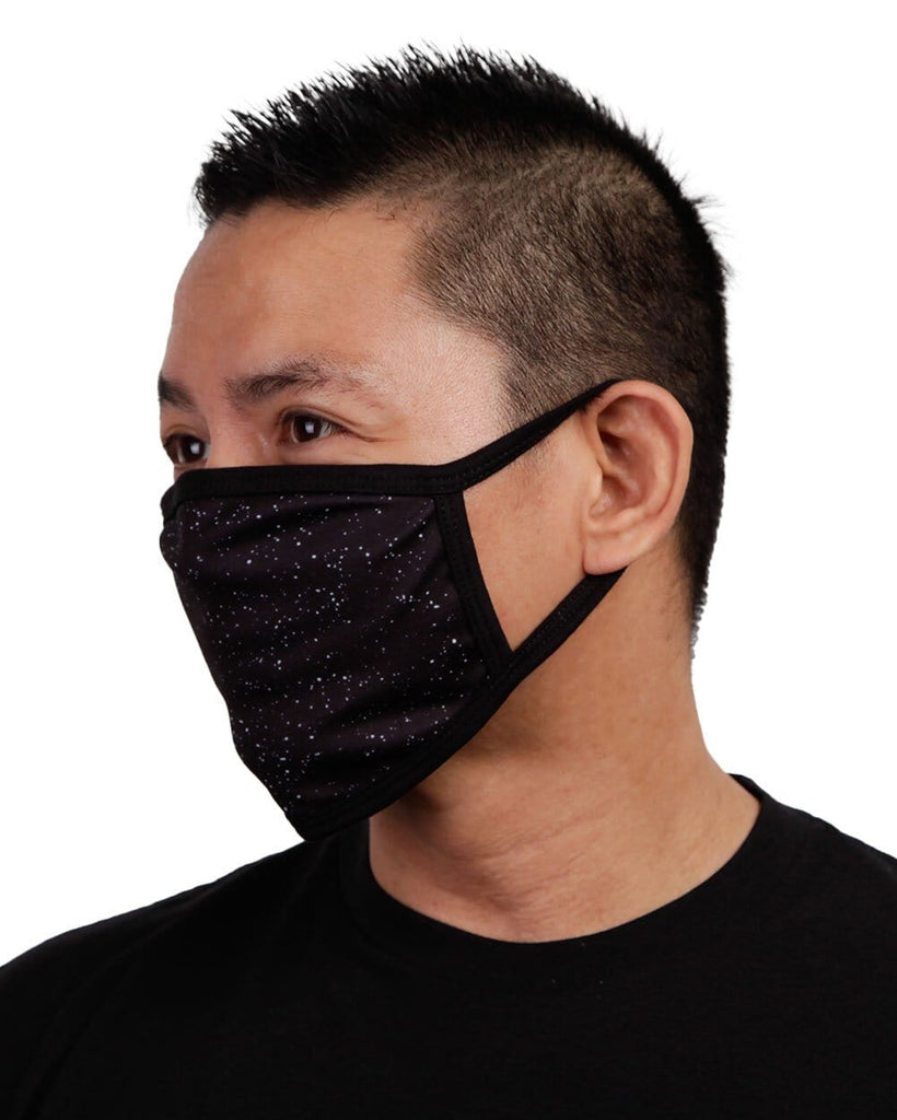 Paint Splatter Face Mask - Black-Side