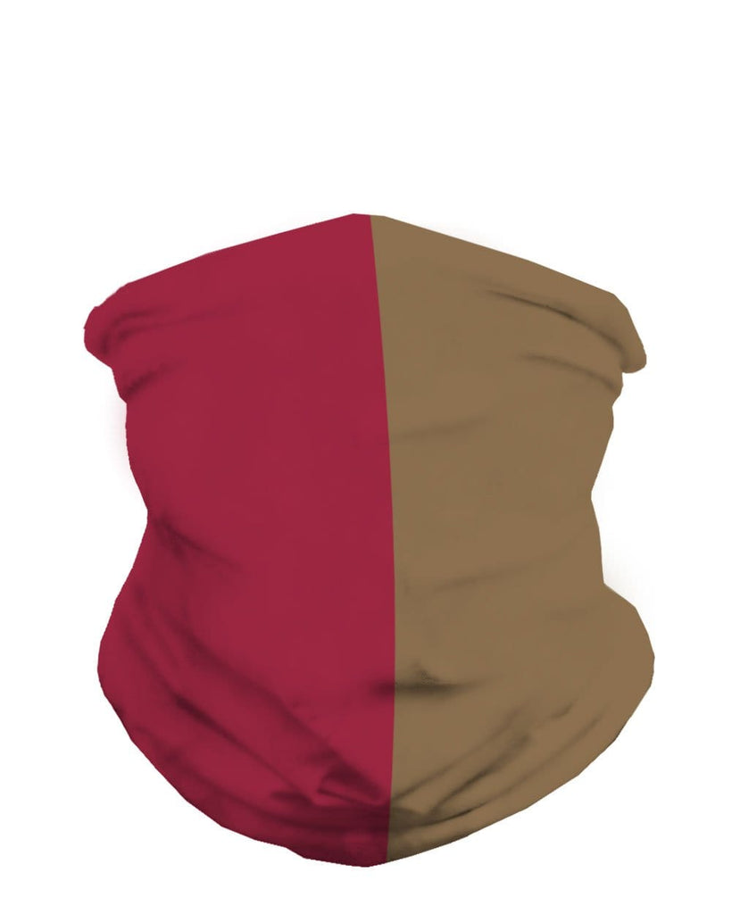 Scarlet Red and Metallic Gold Mask Bandana-Front-1-Pack