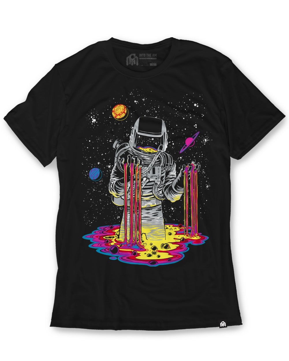 Space Drip Tee-Black-Front
