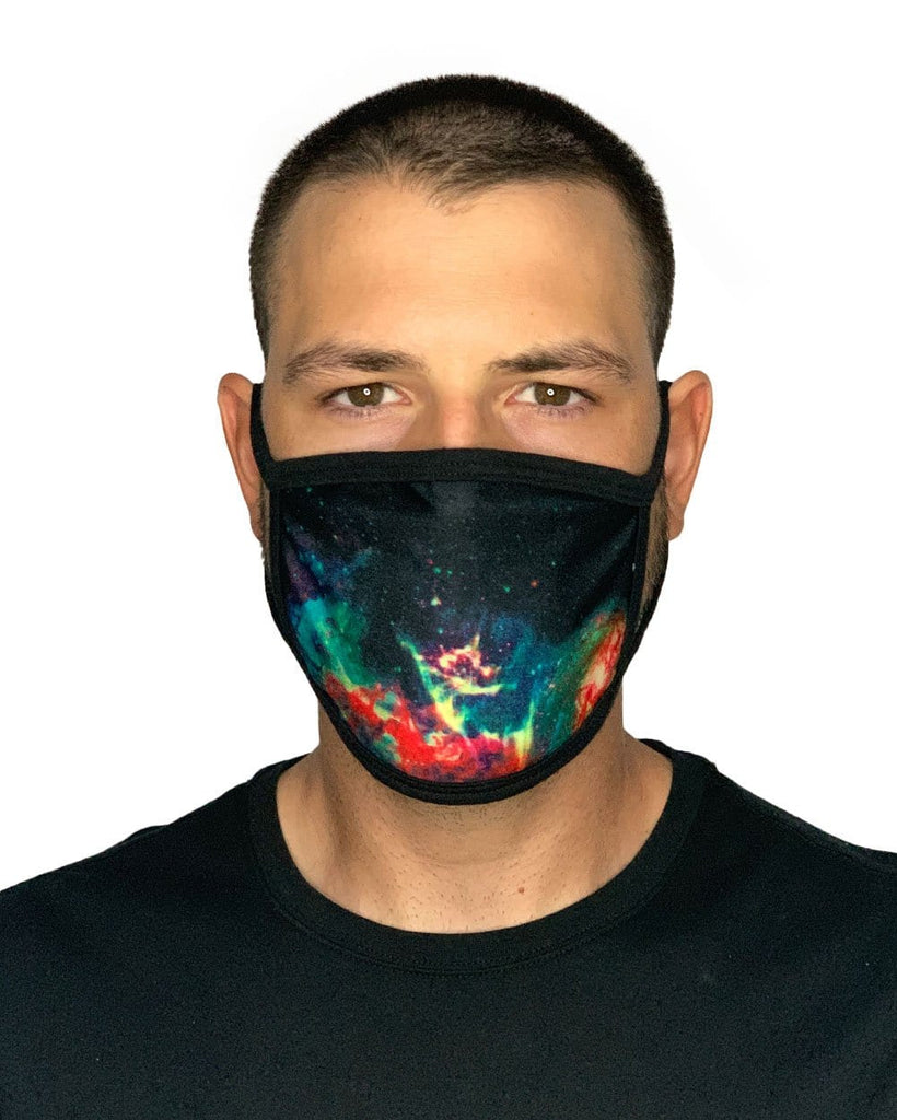 Space Fade Face Mask-All Over Print-Front