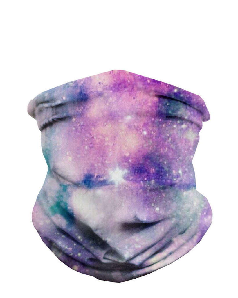 Unicorn Nebula Seamless Mask Bandana-Pink-Front